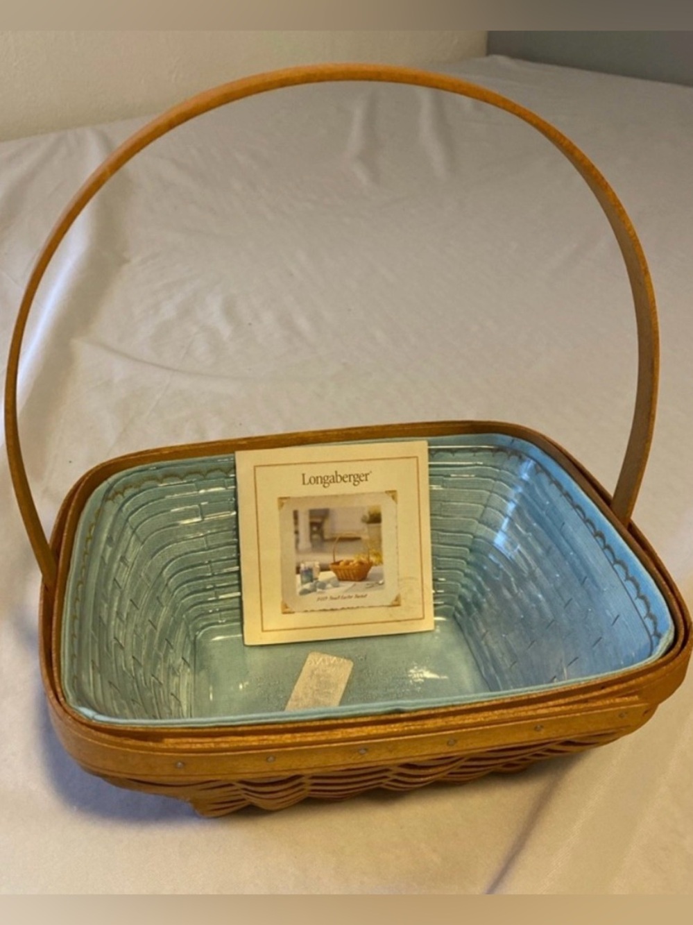 Authentic 2003 Longaberger Small Easter Basket, handwoven in Dresden, Ohio, USA.